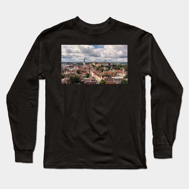 Clouds over Tallinn city Long Sleeve T-Shirt by lena-maximova